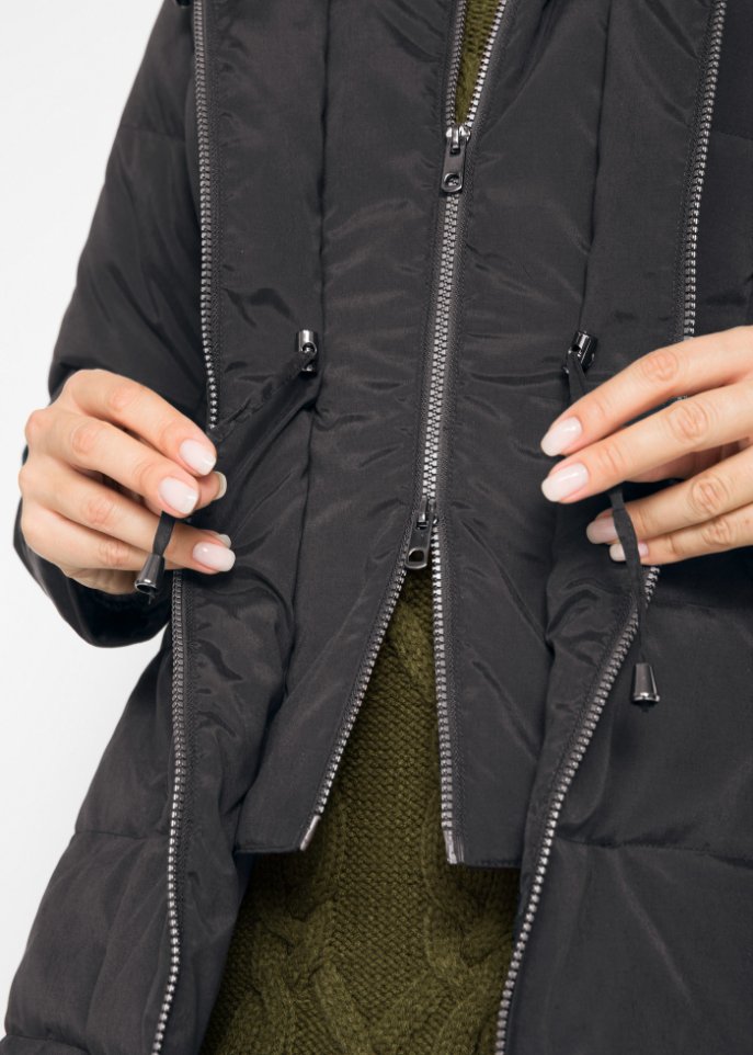 Steppjacke mit Kapuze, gefüttert