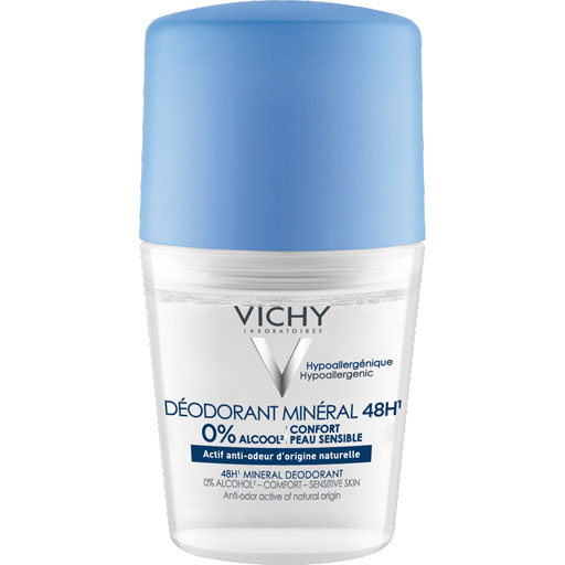 VICHY DEO Roll-on Mineral 48h ohne Aluminium  50 ml  Creme
