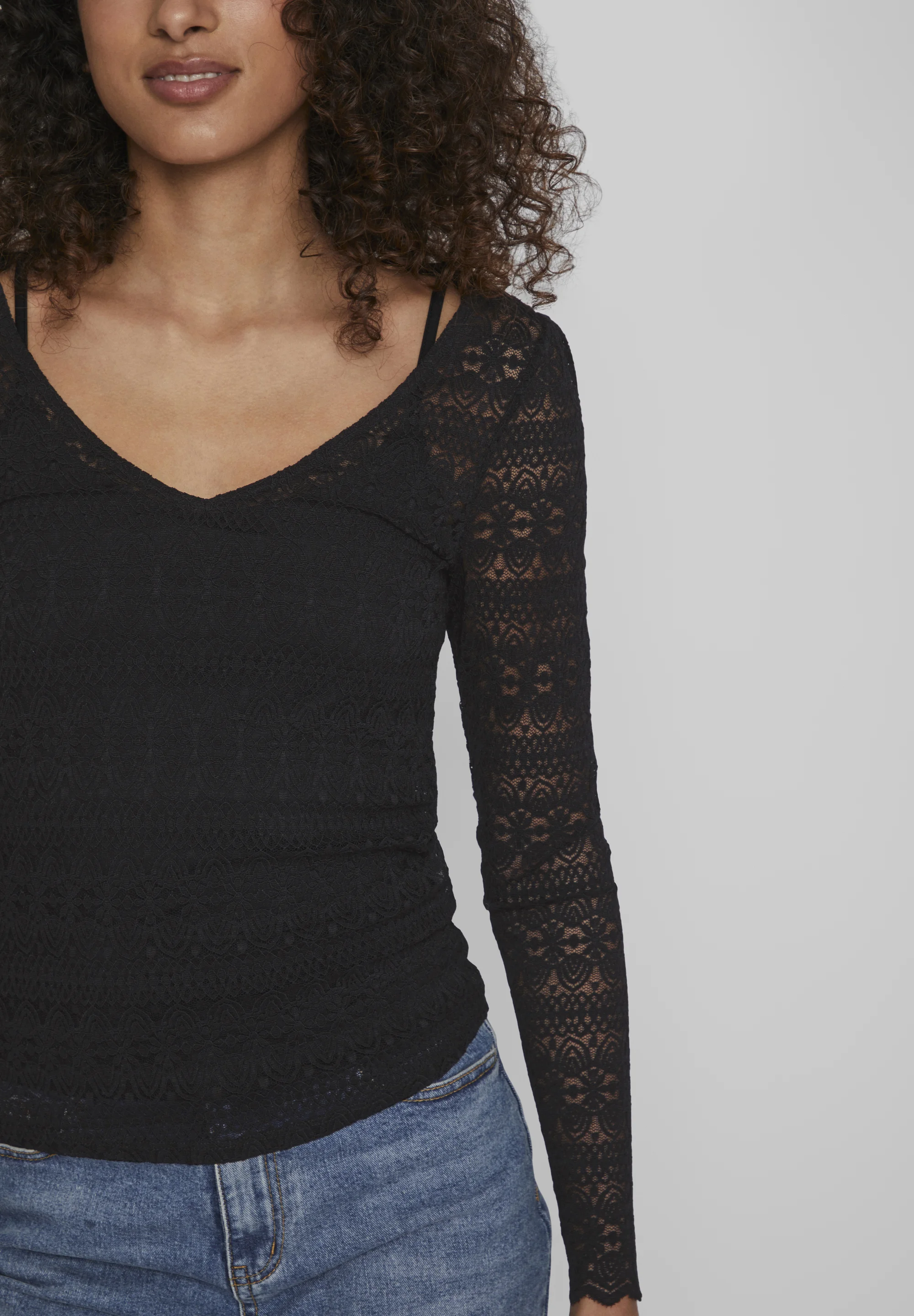 VILA VICHIKKA V-NECK - Camiseta de manga larga
