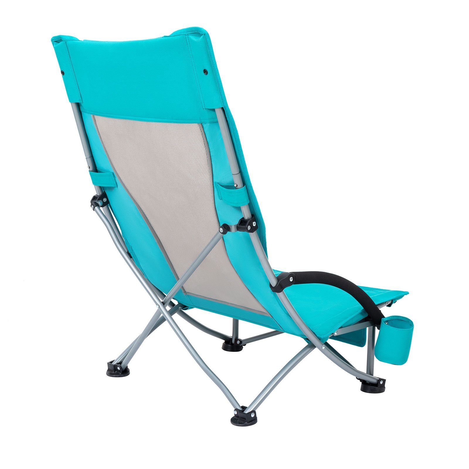 KingCamp Campingstuhl Strand Liege Stuhl Hoch Lehne Camping Klapp, Falt Sessel Niedrig 136 kg