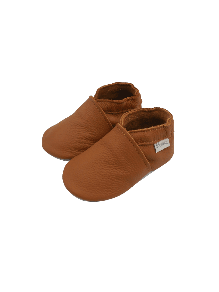 Yalion Leder-Krabbelschuhe in Braun günstig kaufen