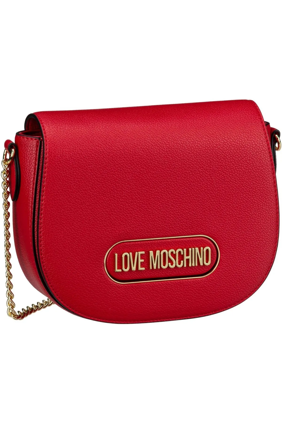 Love Moschino  Satteltasche abgerundete Plakette 4406