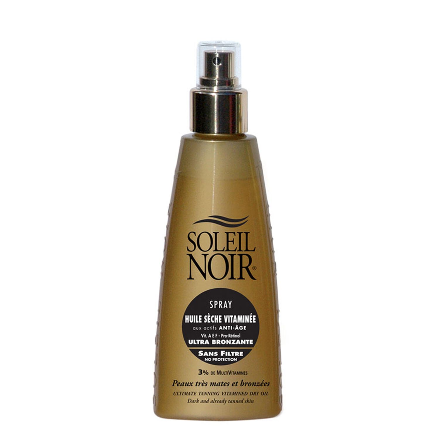 Soleil Noir Spray Huile Sèche Vitaminée Ultra Bronzante Peaux Très Mates & Bronzées 150 ml