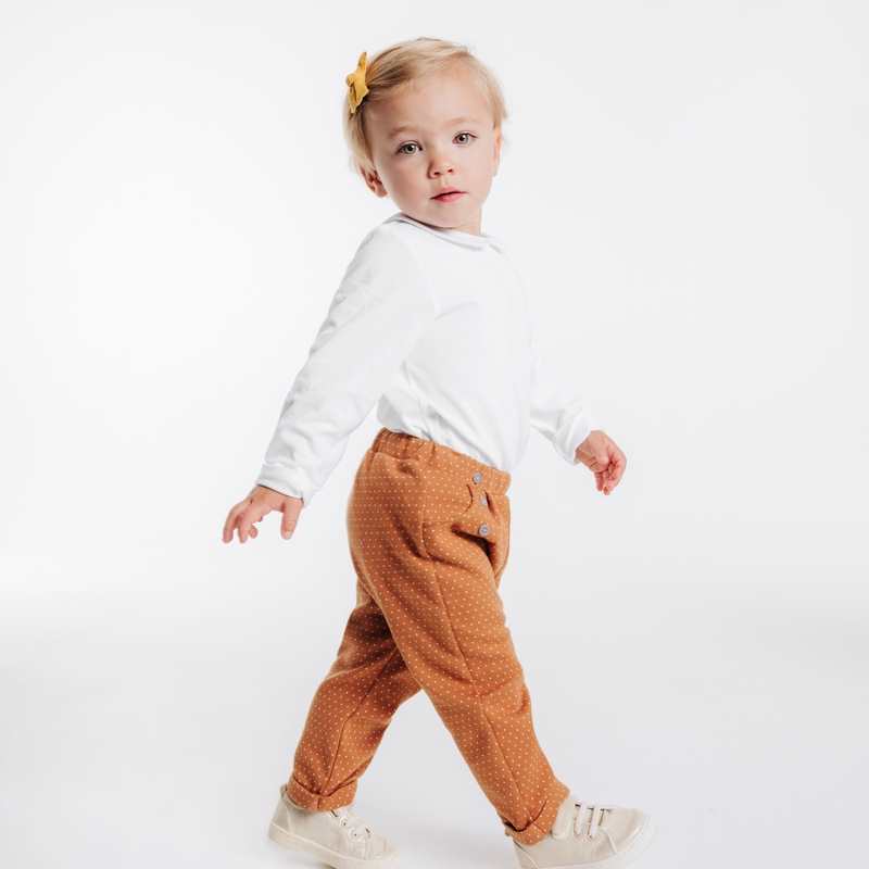 T-shirt col claudine uni beige bébé fille