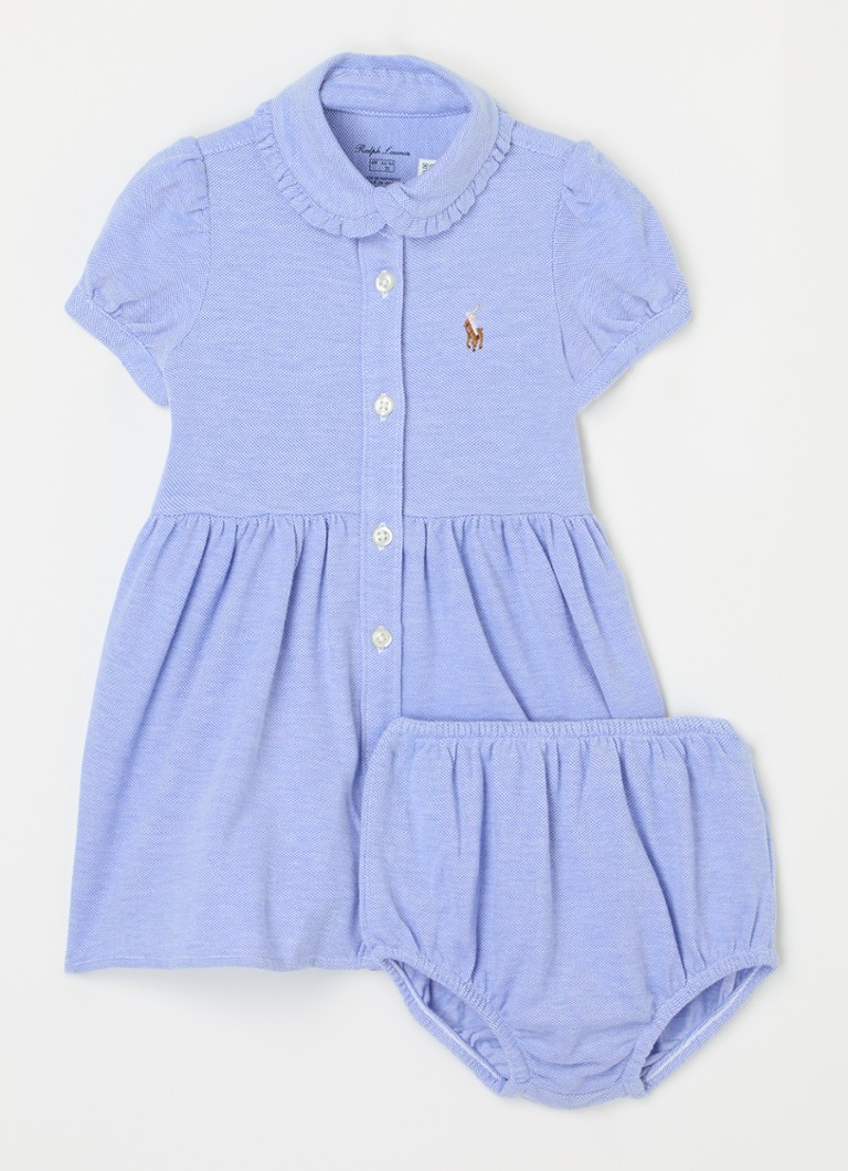 Ralph Lauren pikē kokvilnas blūzkleita ar apakšveļu