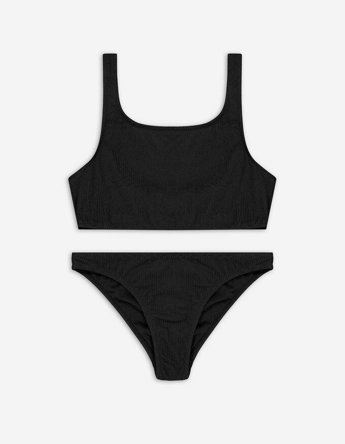 Set aus Bikinitop und Bikinislip - Rippenstruktur