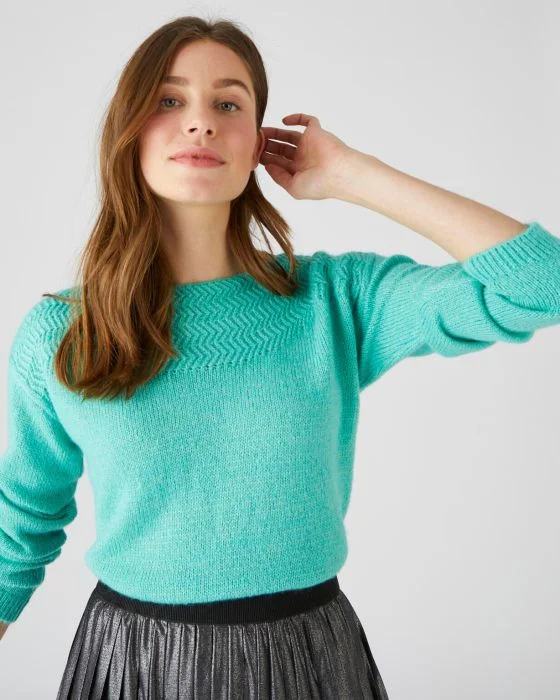 Pull chaud motif chevrons Thermolactyl