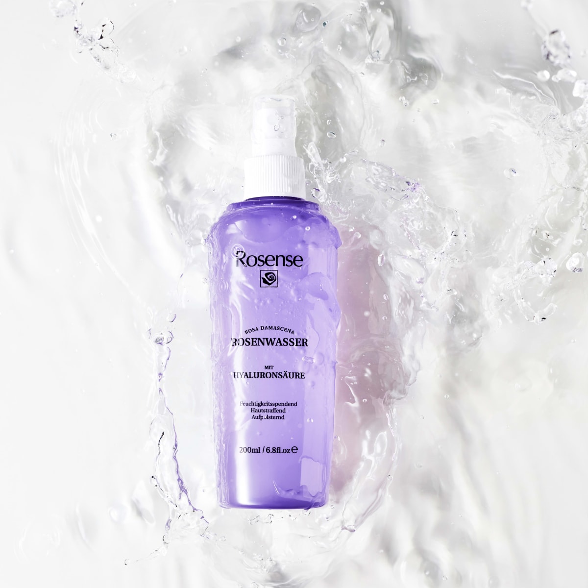 Gesichtswasser Rosenwasser mit Hyaluronsäure, 200 ml