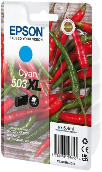 Epson 503XL Original Tintenpatrone C13T09R24010 Cyan