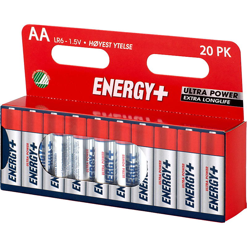 Energy Batteri AA 20-pk, ultra power, Energy