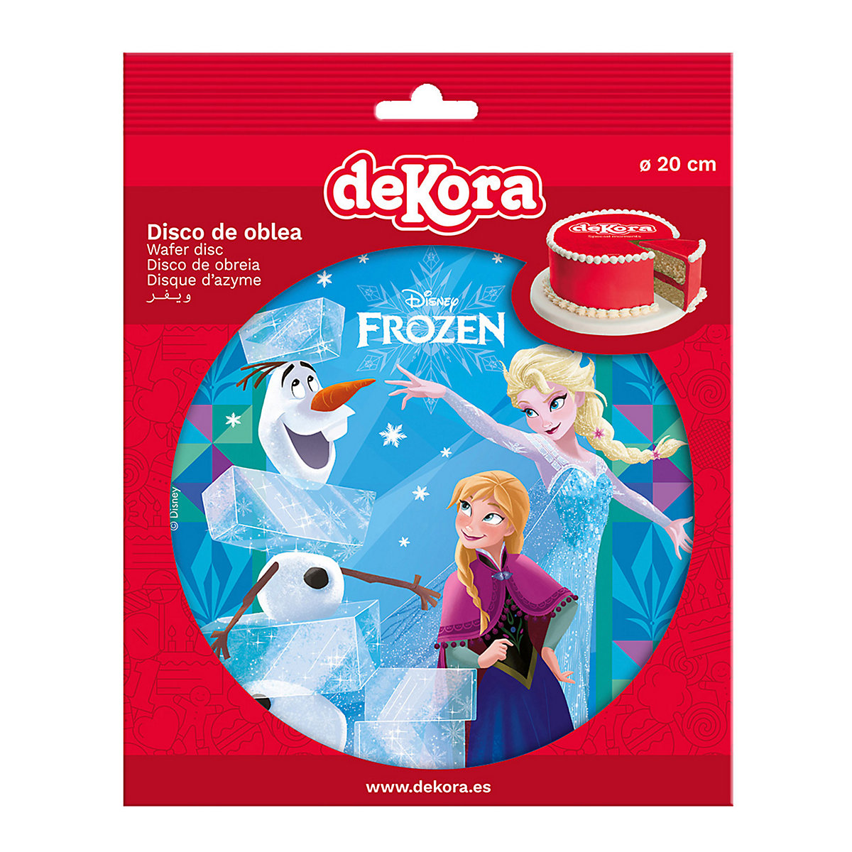 Essbare Tortenaufleger   Frozen II Elsa, Anna, Olaf 20cm