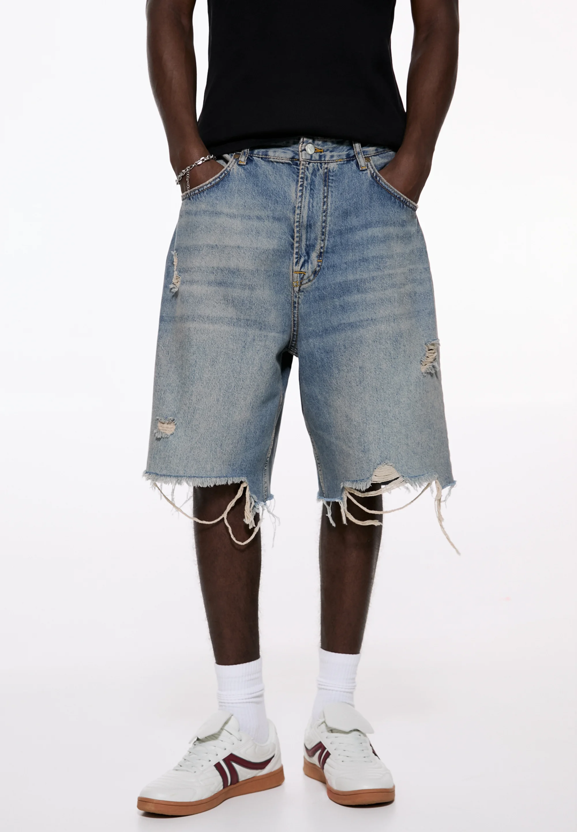 Bermudas skater de Pull&Bear - Pantalones cortos vaqueros