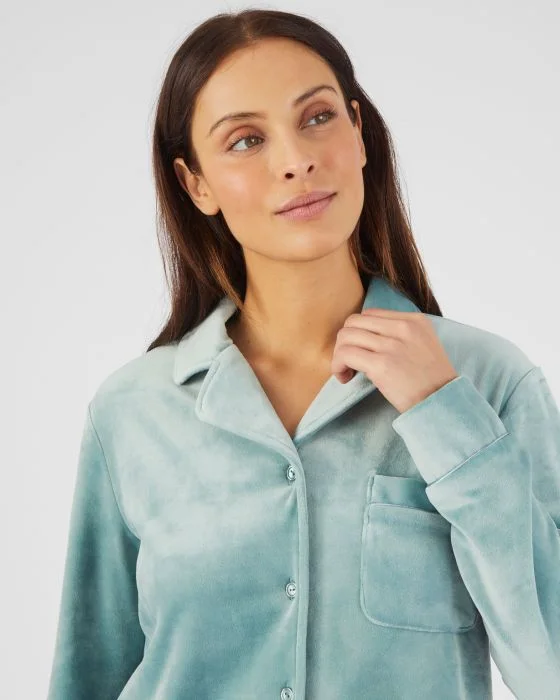 Pyjama boutonné en velours doux Thermolactyl