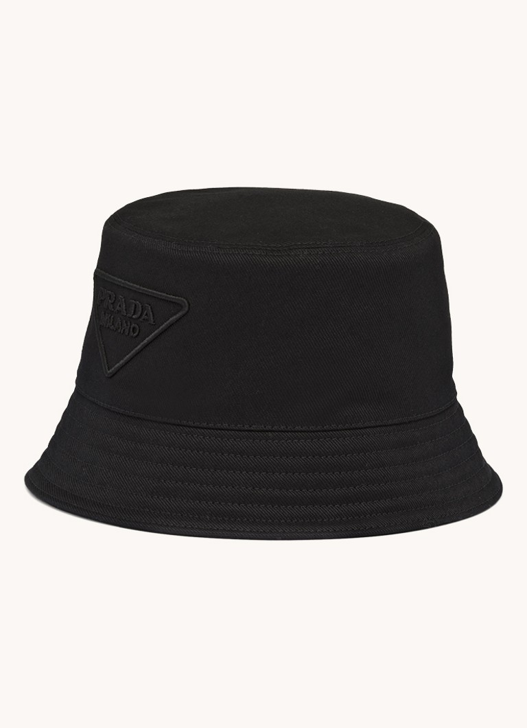 Prada  Drill bucket hoed met logoborduring