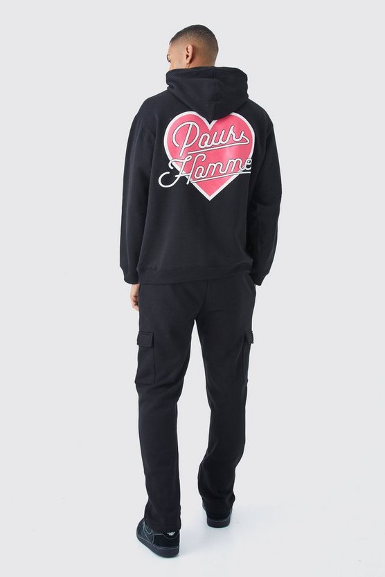 Oversize Hoodie mit Herz-Print