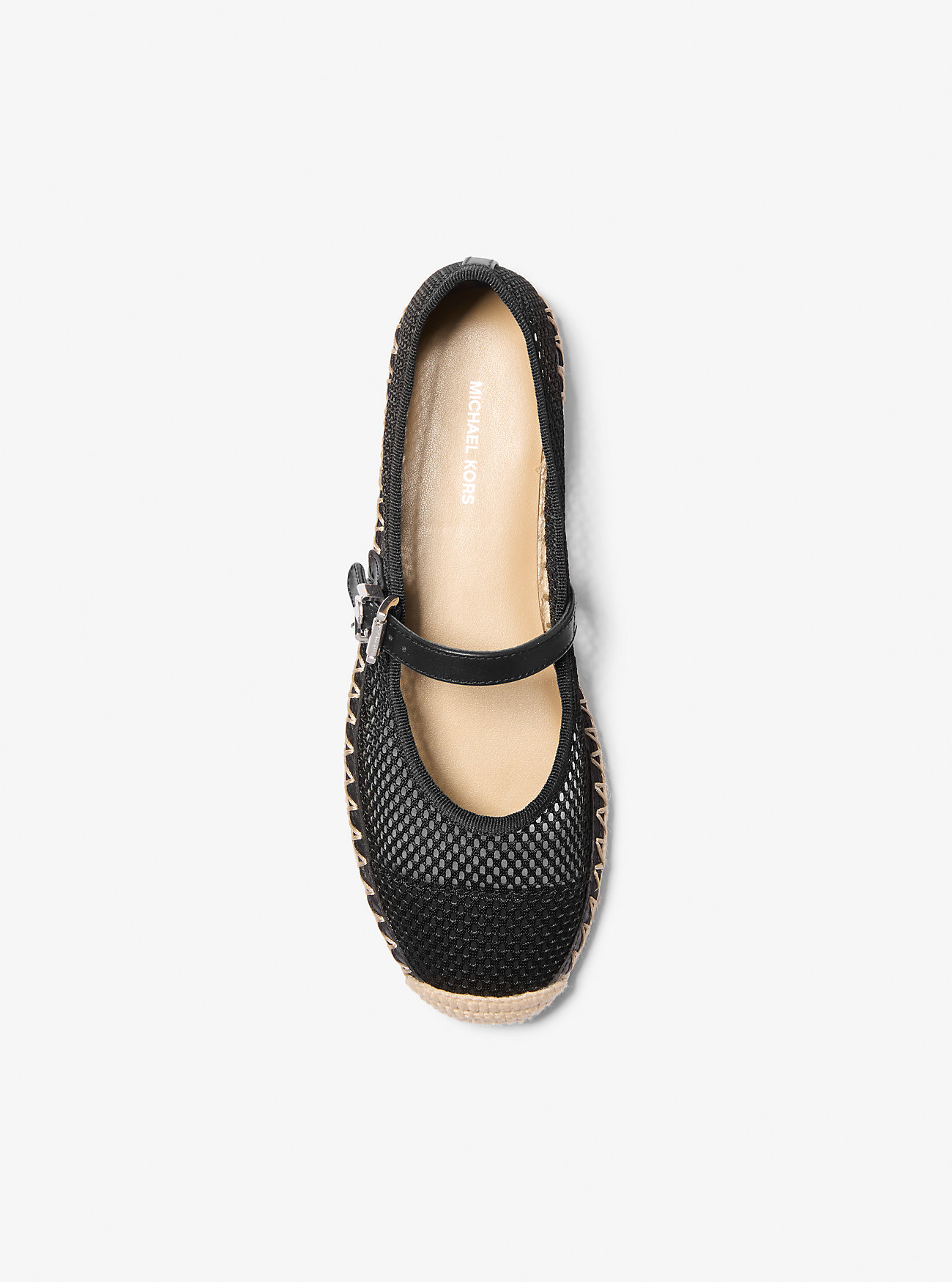 Lynn Mesh Ballet Espadrille - CZARNE