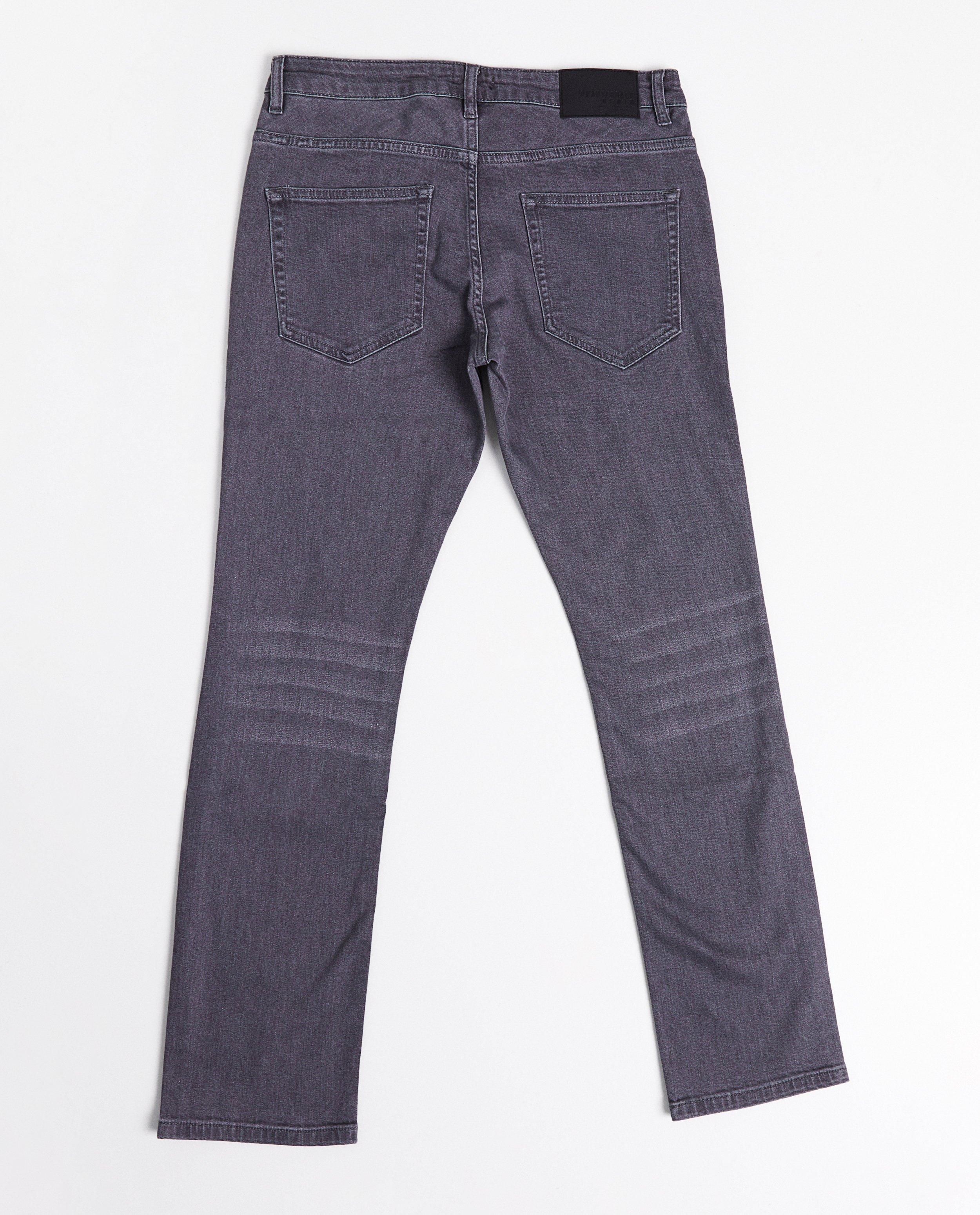 Quarterback világos szürke, slim fit farmer Smith sötétszürke
