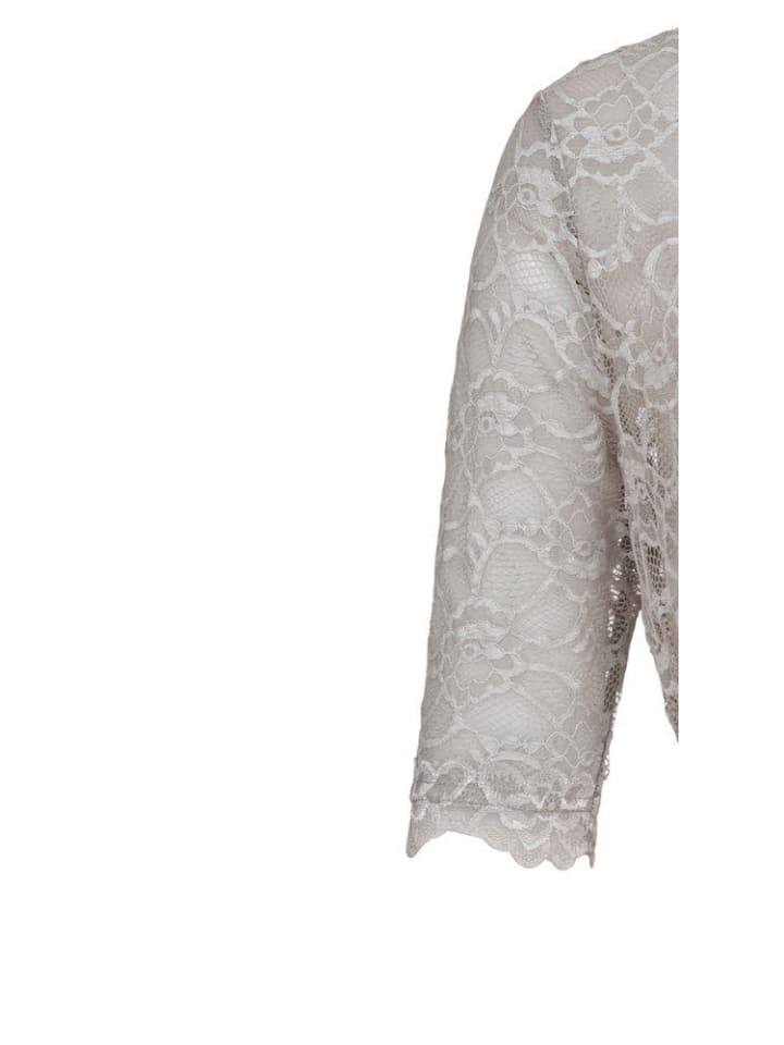Nübler Dirndlbluse 3/4 Arm Laura in Silber günstig kaufen