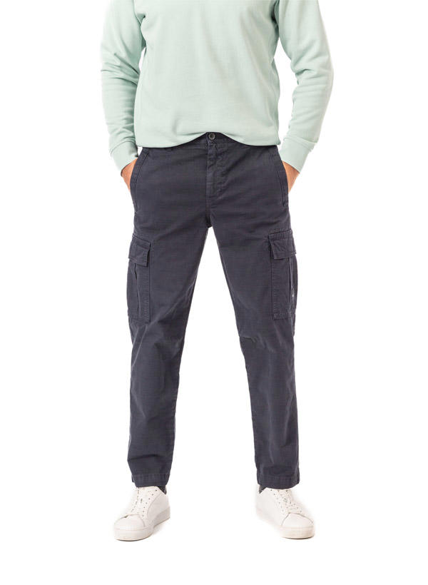 BOSS Orange, Cargohose, Baumwolle, dunkelblau