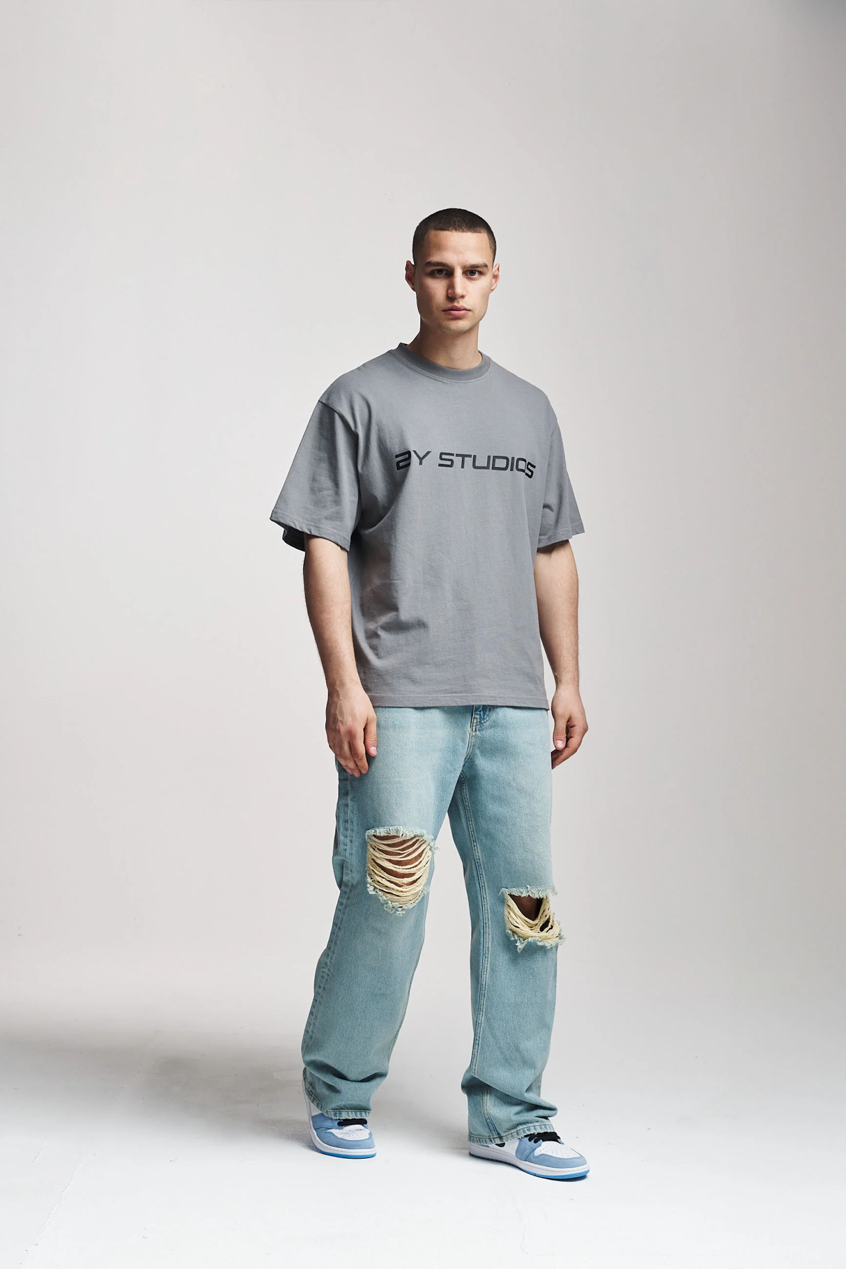2Y Studios ANDUIN RIPPED BAGGY - Vaqueros holgados