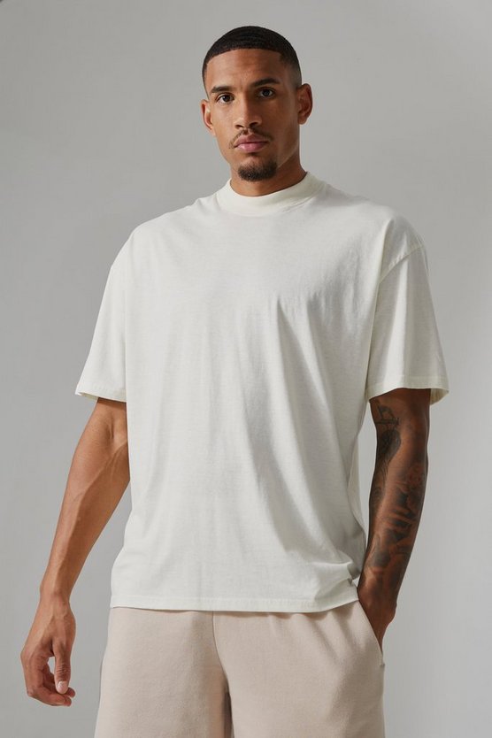 Tall Oversize Camouflage T-Shirt mit Active Print
