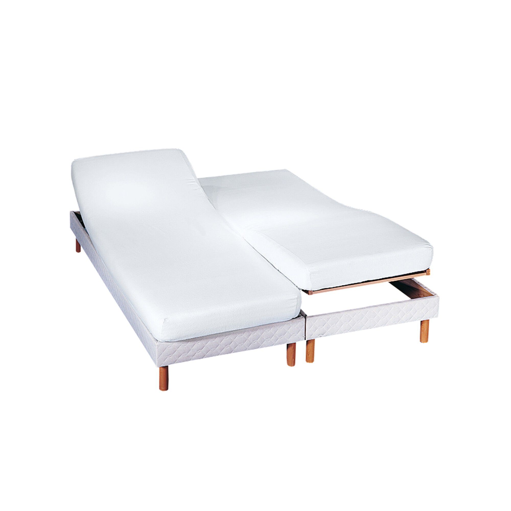 Protège-matelas tête et pieds relevables molleton imperméable irrétrécissable