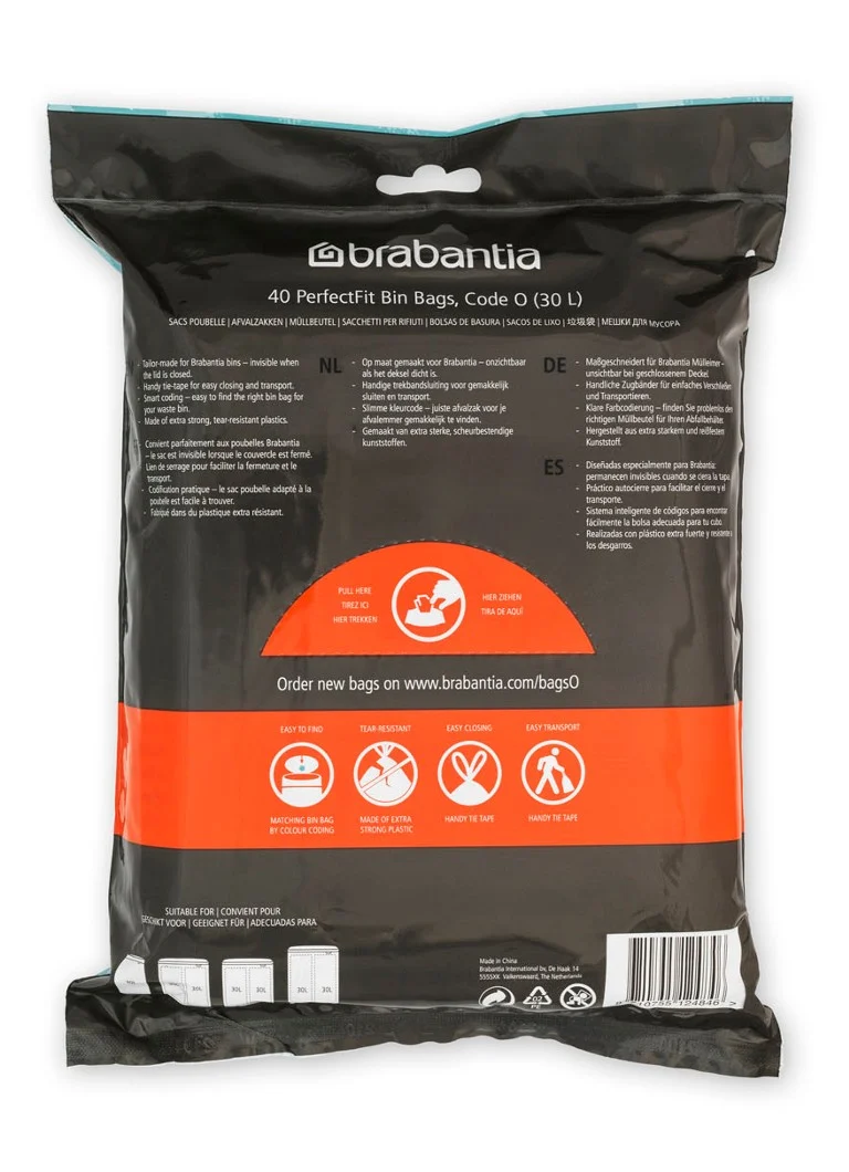 Sacchi per rifiuti Brabantia PerfectFit Extra Resistenti 0-30L (40 pezzi)