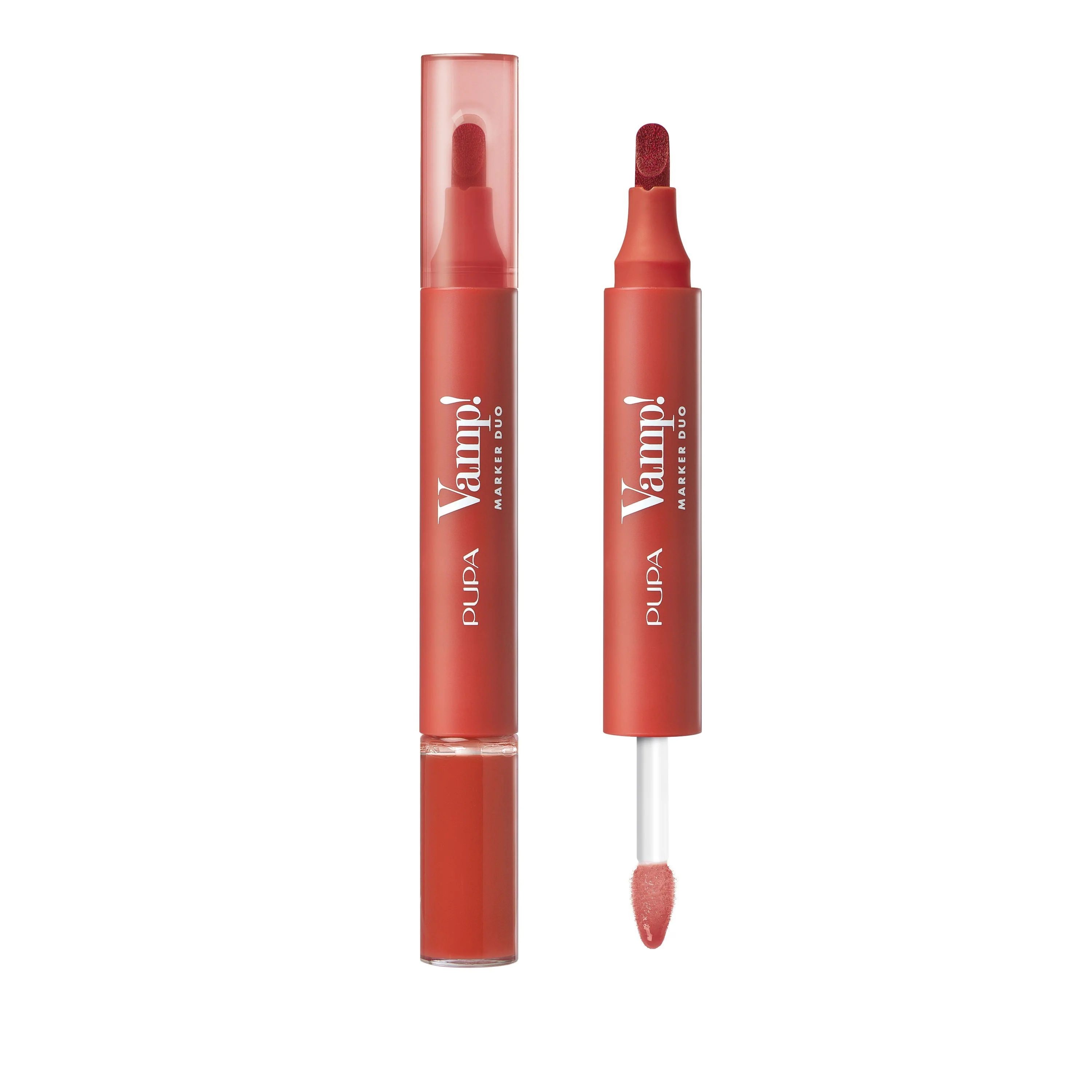 Vamp! Dúo de marcadores labiales: base de labial y brillo