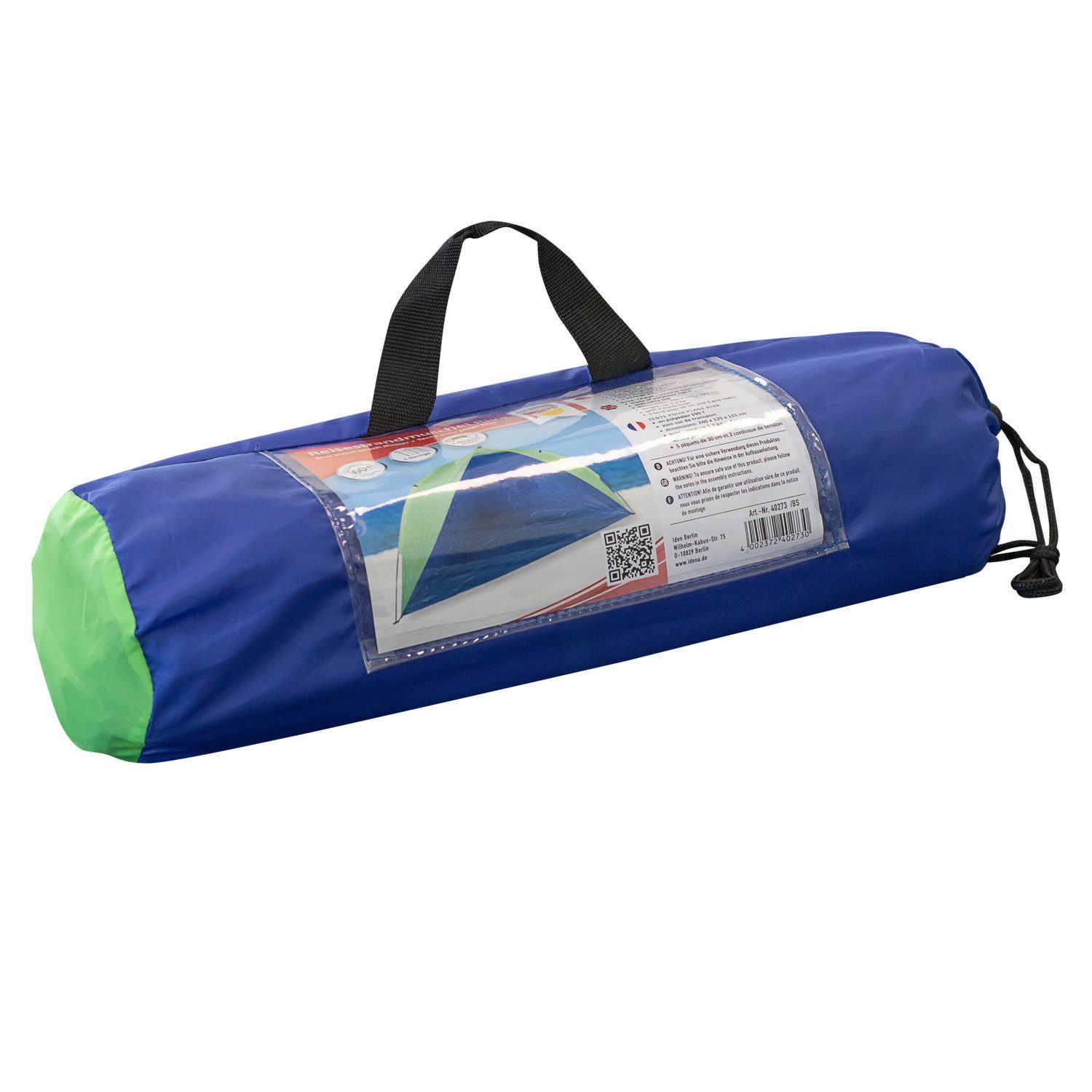 Idena Strandmuschel Idena 40000 - Strandmuschel UV Schutz 60+, ca. 2,4 x 1,25 x 1,25 m