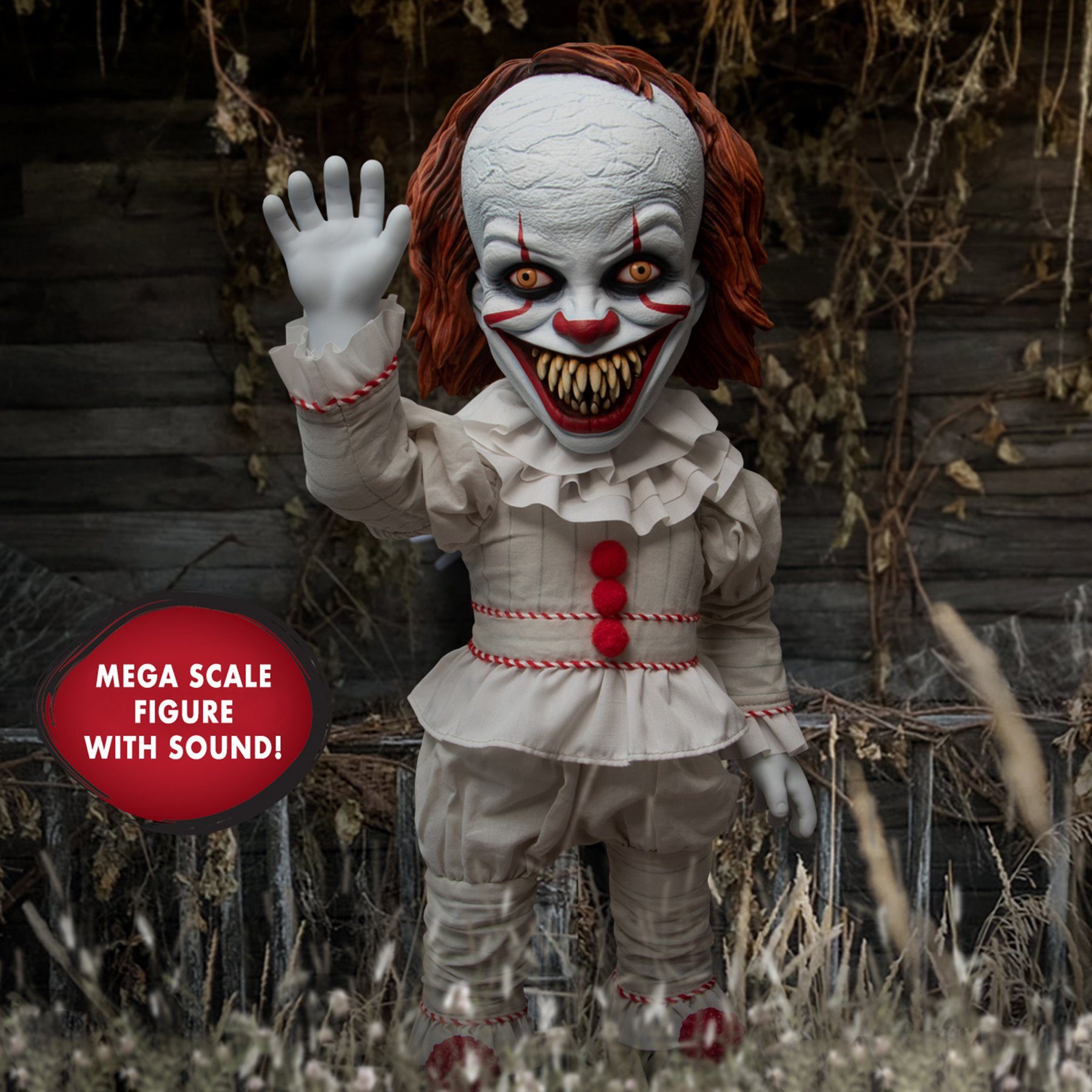 MEZCO Actionfigur Stephen Kings Es MDS MegaFigur Sinister Pennywise mit Sound