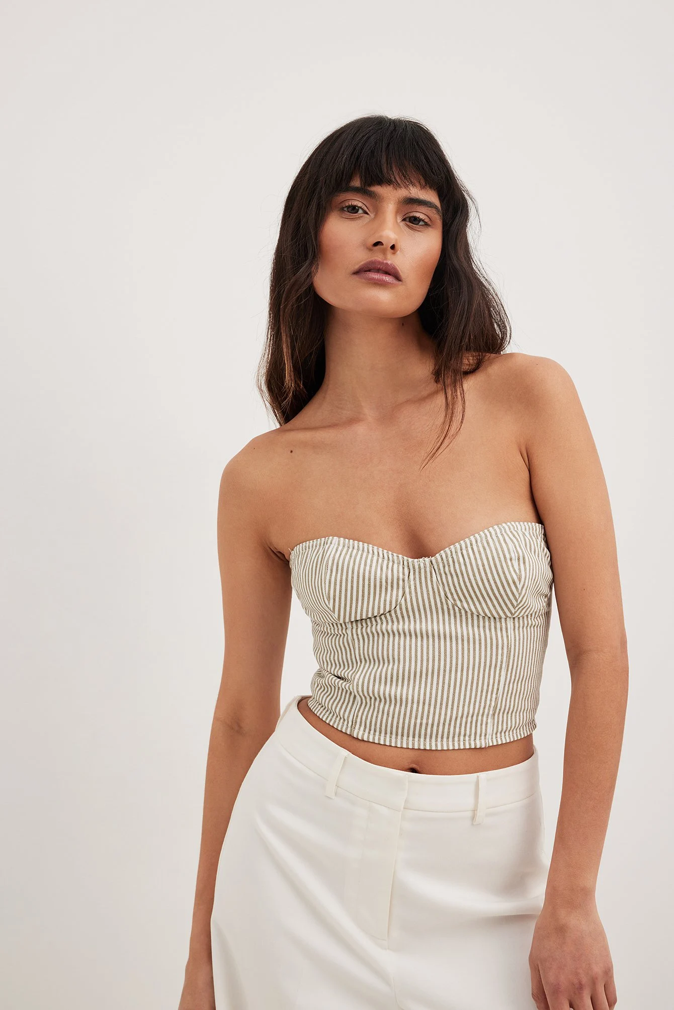 Gestreiftes Cargo-Denim-Top