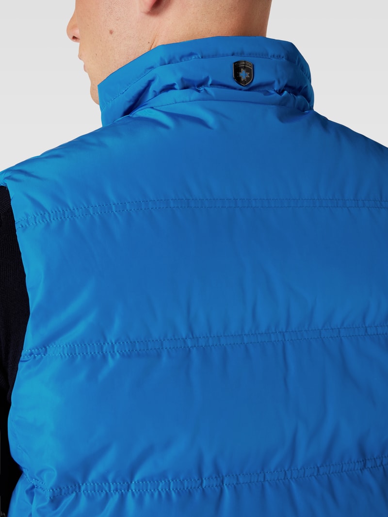 Steppweste mit Label-Applikation Modell 'SNOWDOME VEST' in royalblau