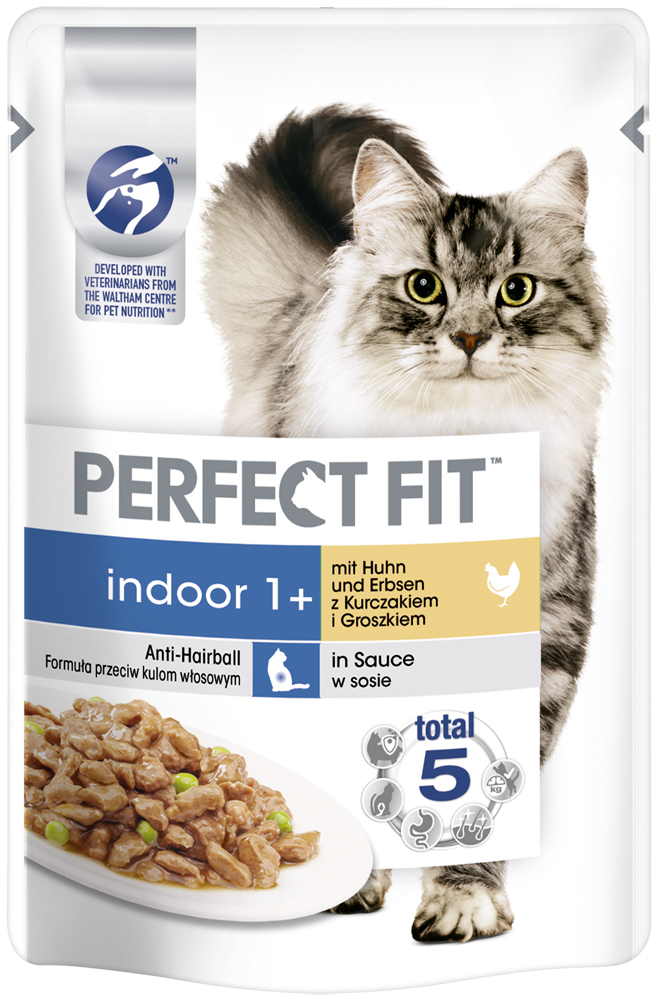 PERFECT FIT Nassfutter PERFECT FIT Indoor 1+ Huhn 12 x 85 g