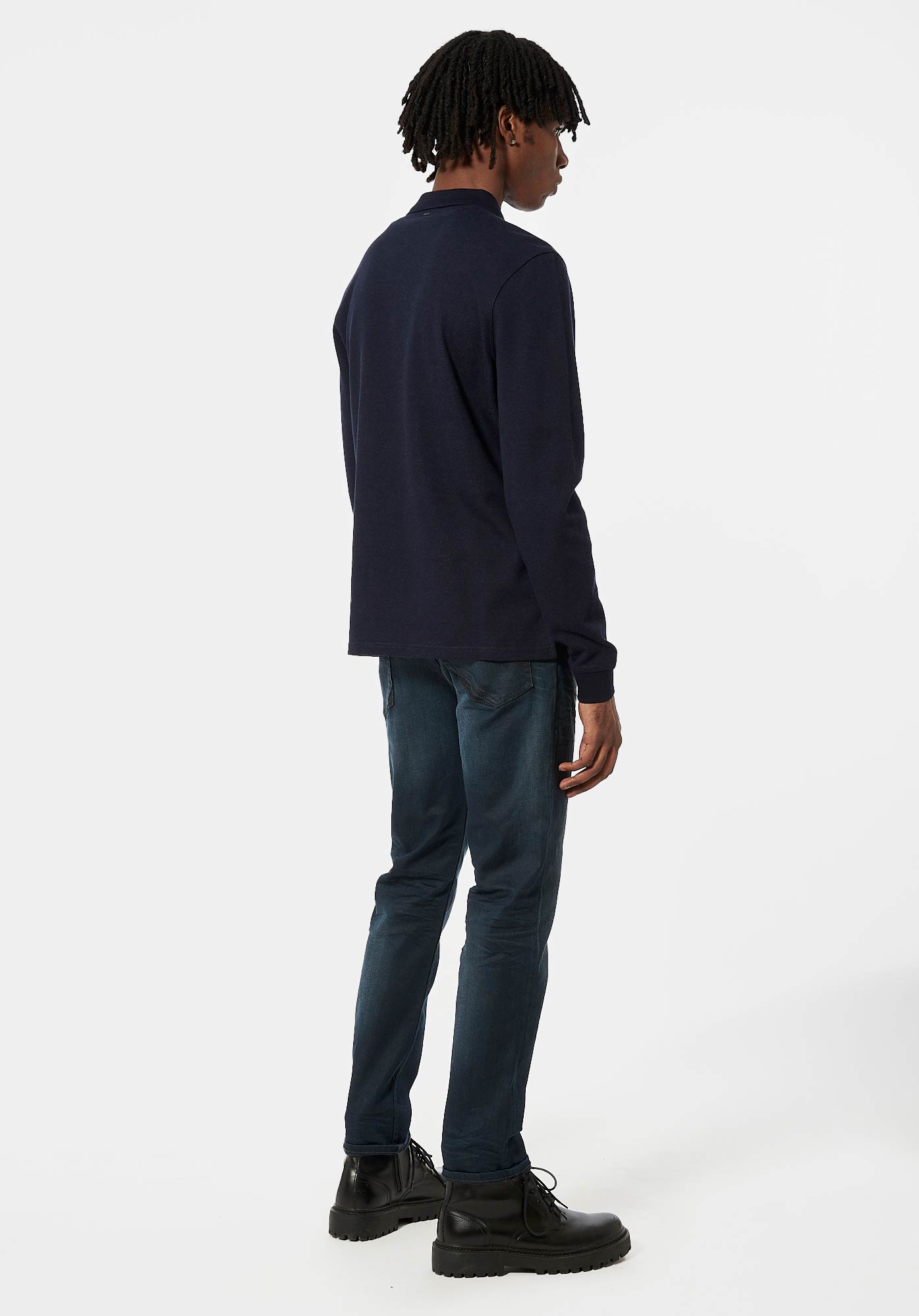 BAKAR  Polo bleu Homme