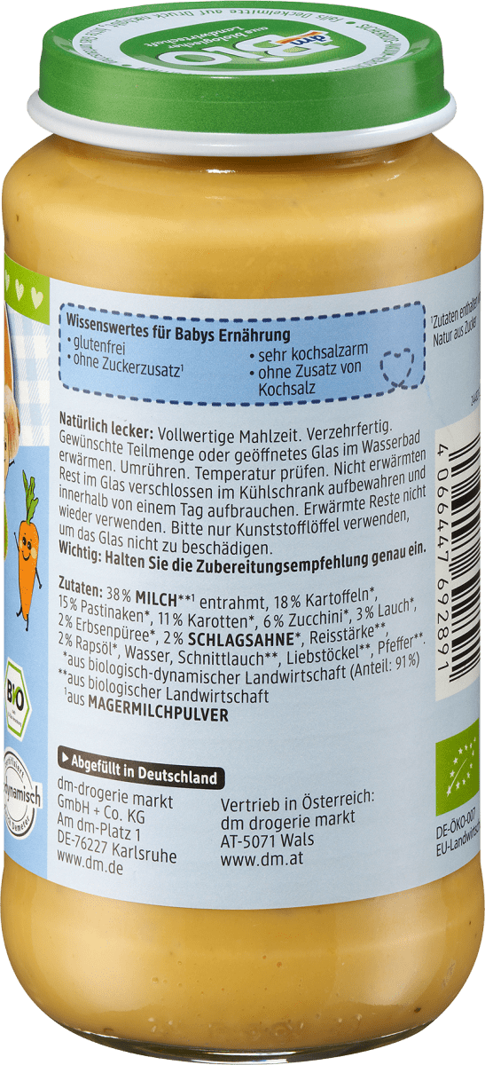 dm-Bio Gemüsesuppe, ab dem 12.Monat, 250g, Demeter, 250 g