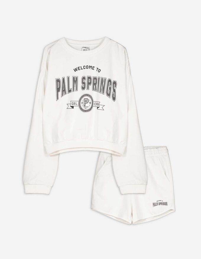 Set aus Sweatshirt und Shorts - Cropped