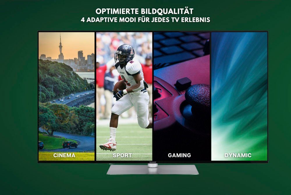 Hanseatic 65U800UDS LED-Fernseher (164 cm/65 Zoll, 4K Ultra HD, Android TV, Smart-TV)