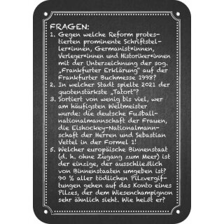 Kneipenquiz: Nagelneue Fragen (DE)