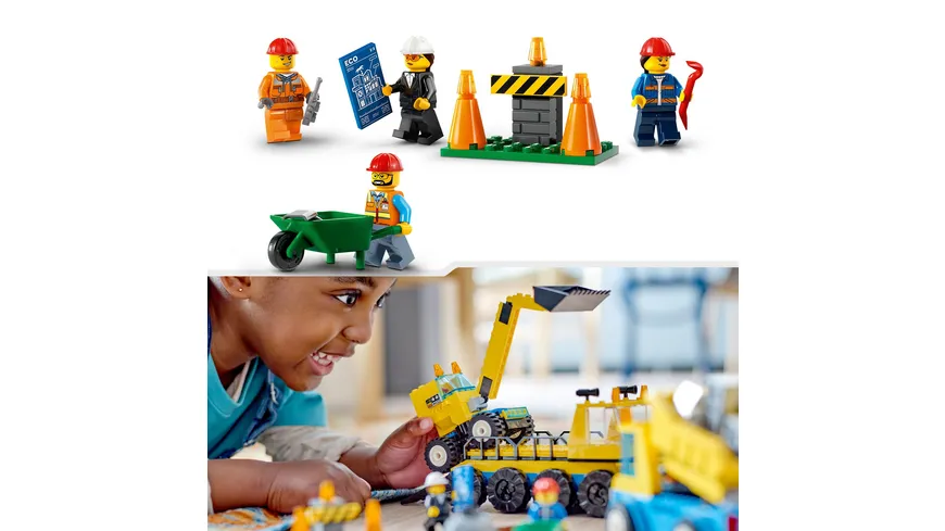LEGO City 60391 Baufahrzeuge und Kran mit Abrissbirne