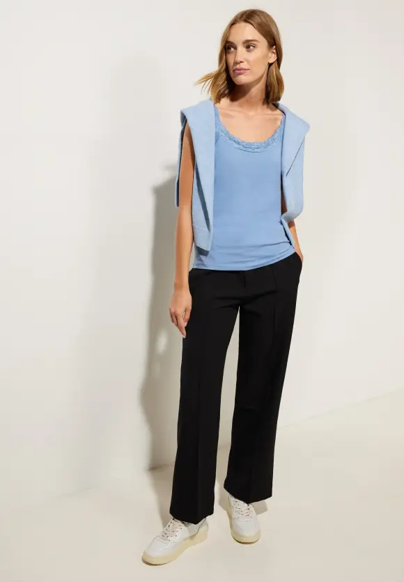Street One Basic Top mit Spitze