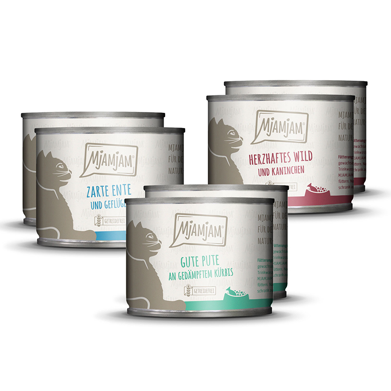 MjAMjAM Nassfutter MjAMjAM 6x200g Mixpaket 2