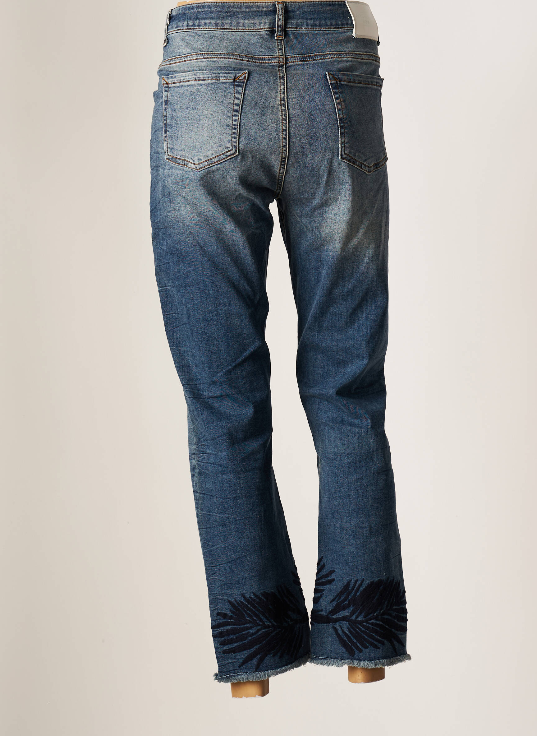Lauren Vidal Jeans Coupe Droite Femme couleur bleu
