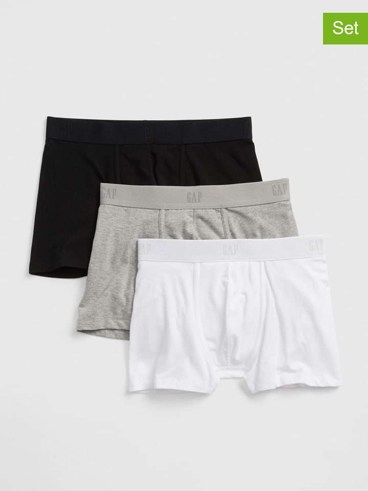 GAP 3er-Set: Unterhosen in Weiss/Grau günstig kaufen