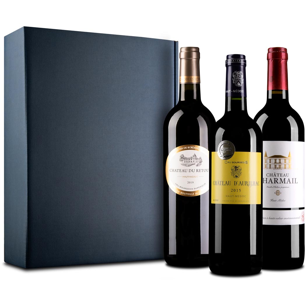 3er Wein-Geschenkbox Bordeaux