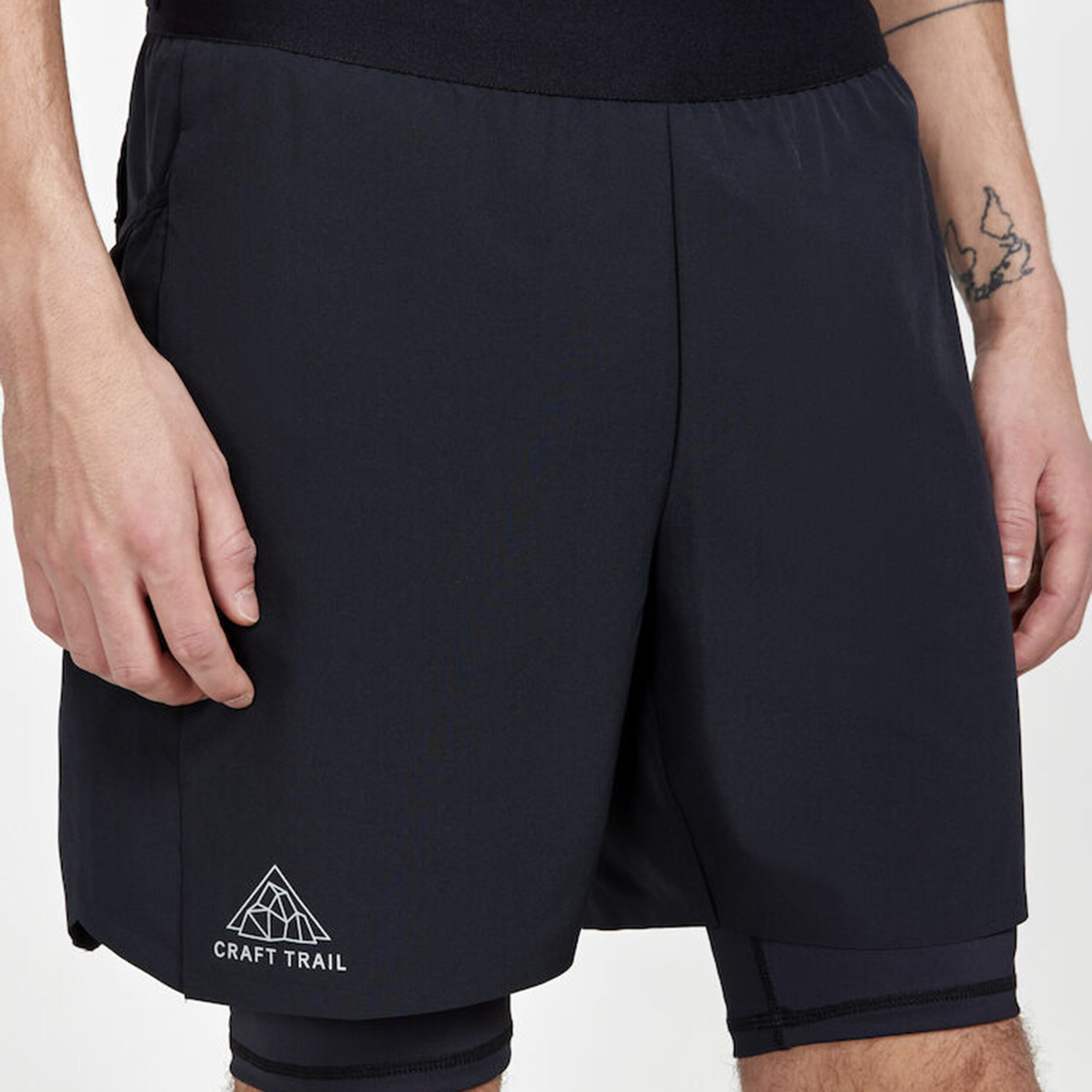 Pro Trail 2in1 Laufshorts Herren - Schwarz