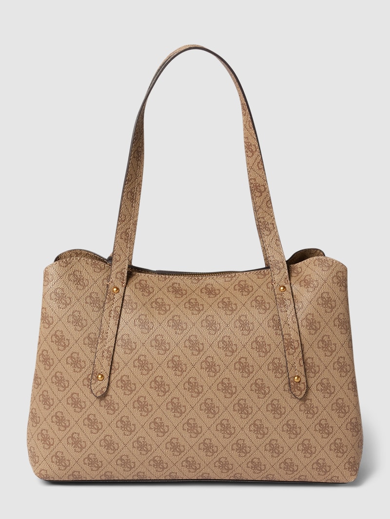 Bowling Bag mit Allover-Logo Modell 'BRENTON GIRLFRIEND' in sand