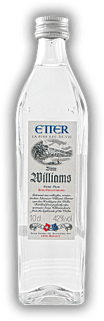 Etter Williams Birne 0,1 Liter Etter Williams Birne 0,1 Liter Mit jeder 70cl Originalflasche Etter Williams kann man ca. 11 kg Walliser Williams-Birnen in ihrer schönsten Form genießen. 0,1	 Liter - Vol 42%