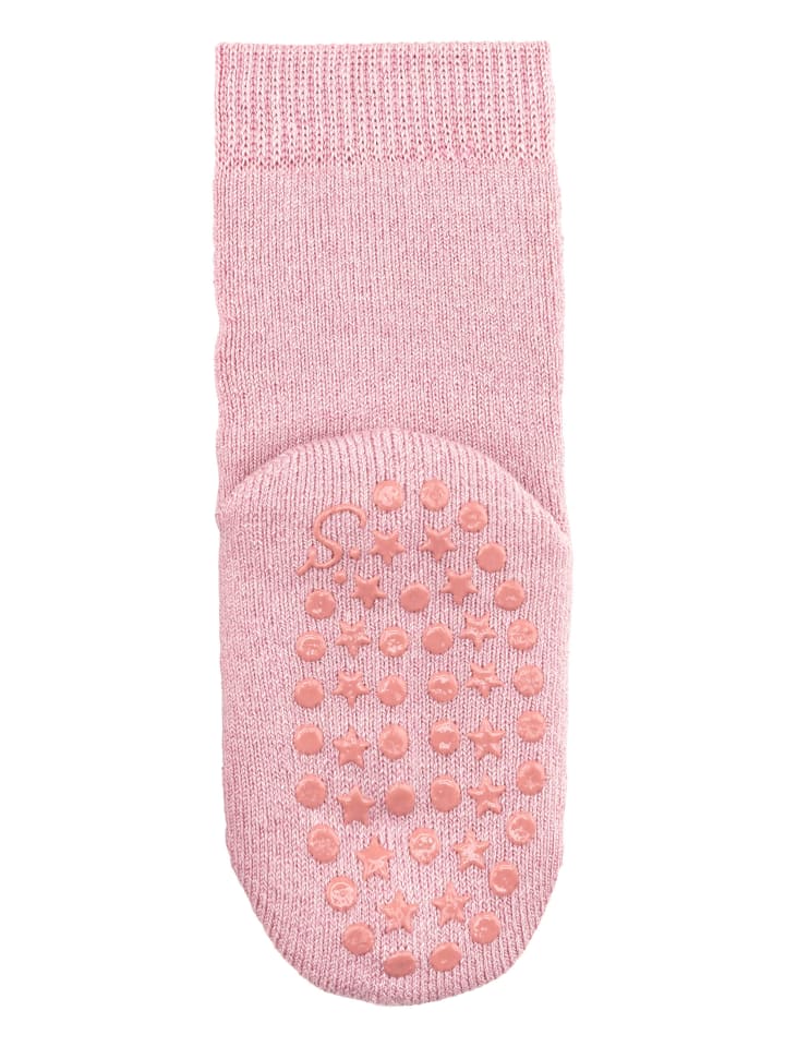 Sterntaler ABS Socken Wolle uni in rose günstig kaufen
