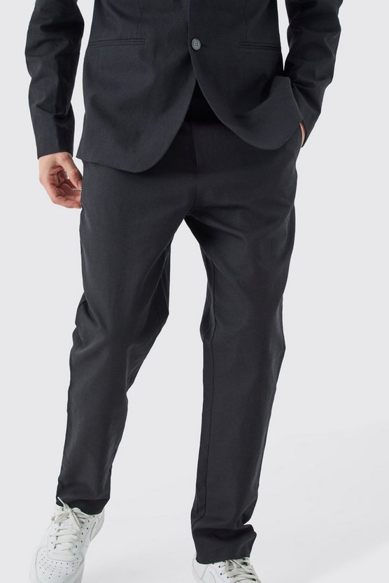 Schmale Mix & Match Hose aus Leinen-Mischung