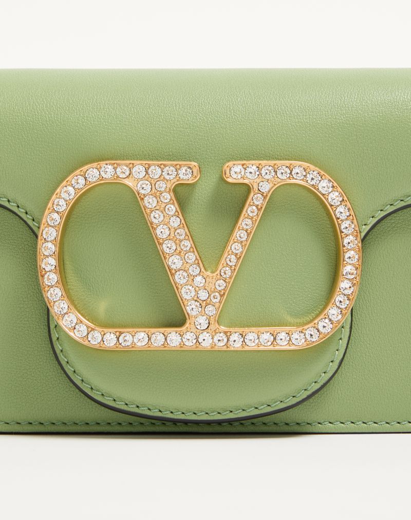 Bolsa de ombro pequena Valentino Garavani Locò com logotipo de joia